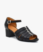 کفش چرم زنانه مدل e50 رنگ مشکی - تصویر اول