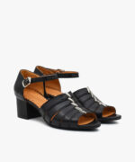 کفش چرم زنانه مدل e50 رنگ مشکی - تصویر سوم