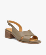 کفش چرم زنانه مدل z25 رنگ ویزون - تصویر اول