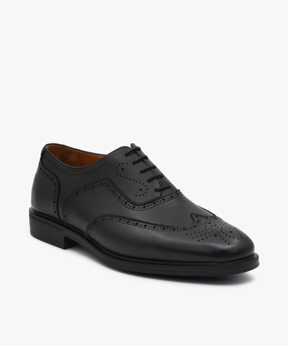 S18-black-01 کفش چرم کلاسیک مردانه کد S18 - Image 1