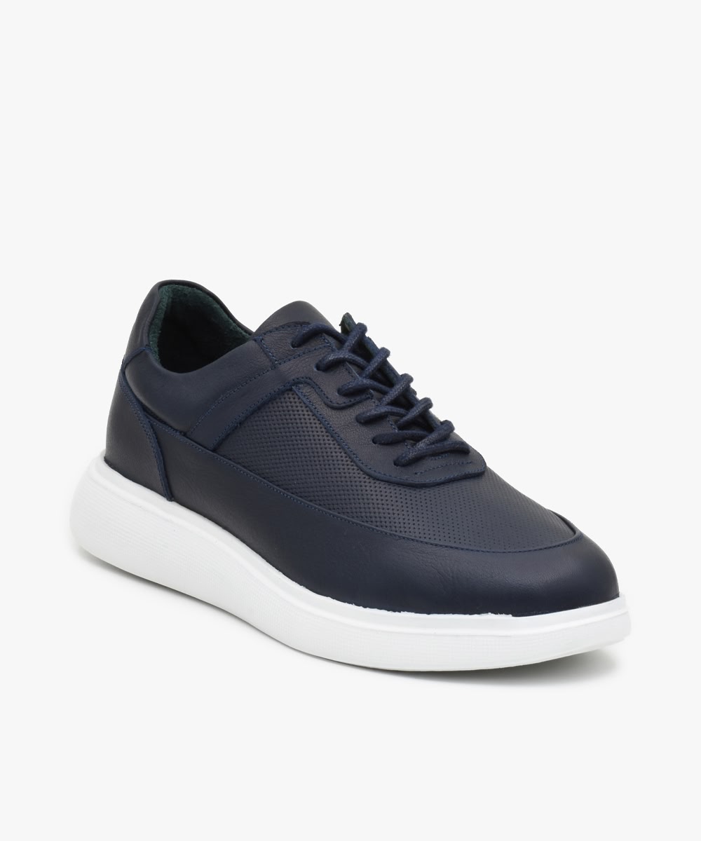 D93-navy blue-01 کفش چرم اسپرت زنانه مدل D93 - Image 1
