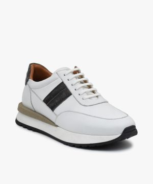 کفش چرم اسپرت مردانه کد S22 رنگ سفید - تصویر اول