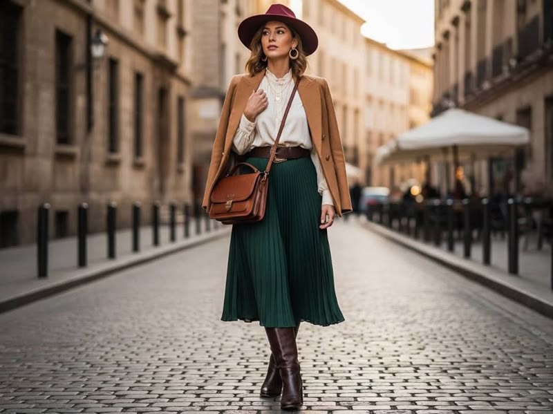 استایل بانوان با بوت چرم