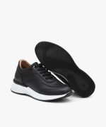 کفش چرم اسپرت زنانه کد Q2 رنگ مشکی - تصویر چهارم