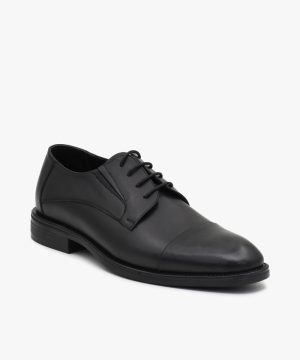 کفش چرم کلاسیک مردانه کد S88 رنگ مشکی - تصویر اول