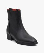 نیم بوت چرم زنانه کد T42 رنگ مشکی - تصویر اول