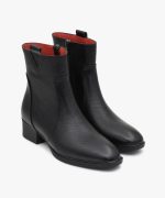 نیم بوت چرم زنانه کد T42 رنگ مشکی - تصویر چهارم