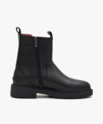 نیم بوت چرم زنانه کد P63 - رنگ مشکی - تصویر سوم