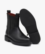 نیم بوت چرم زنانه کد P63 - رنگ مشکی - تصویر پنجم